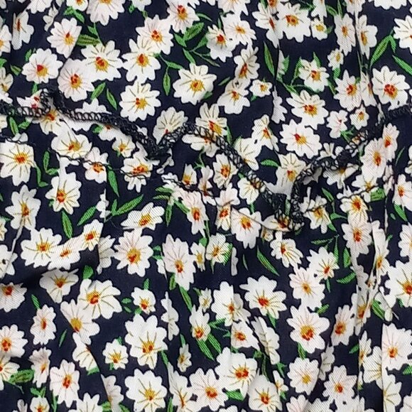 Women's High Waist Ruffle Skirt Flower Daisey Print Size M Alelly - Picture 2 of 9